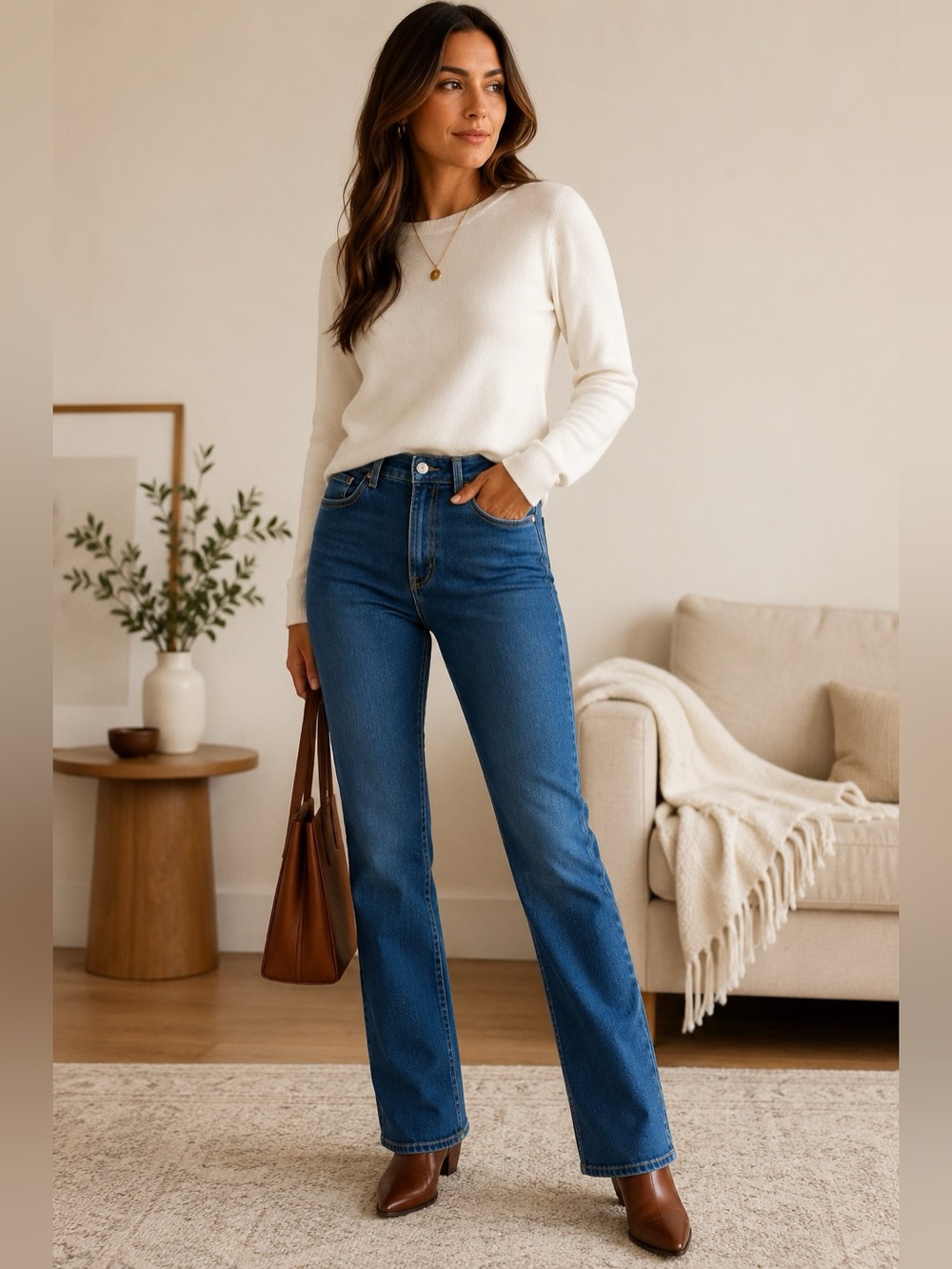 Mango MNG Denim & Tees Jeans Women's 6 Blue Mid Rise Slim Straight Leg